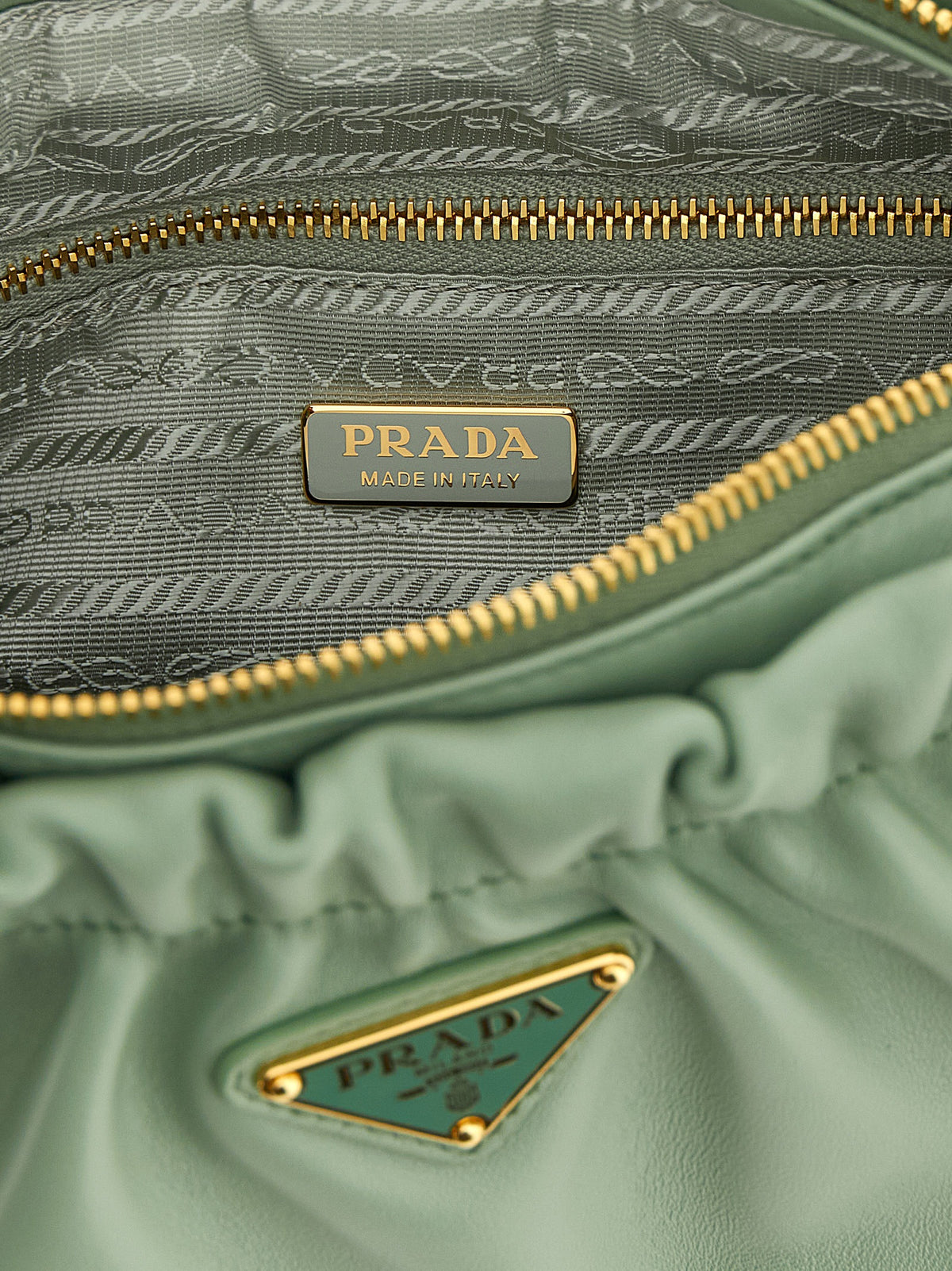 Prada Bicolor Lamb Leather Shoulder Women's Bag