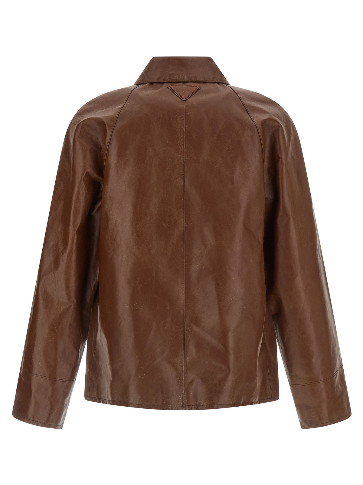 Prada Brown Calfskin Leather Men's Jacket