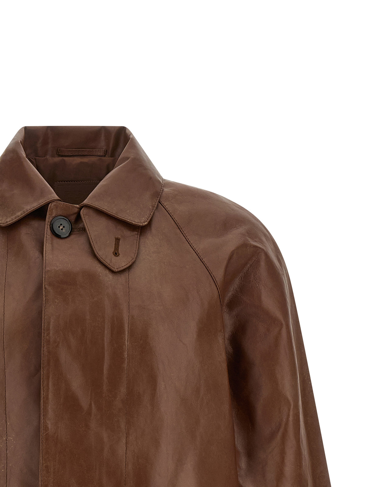 Prada Brown Calfskin Leather Men's Jacket