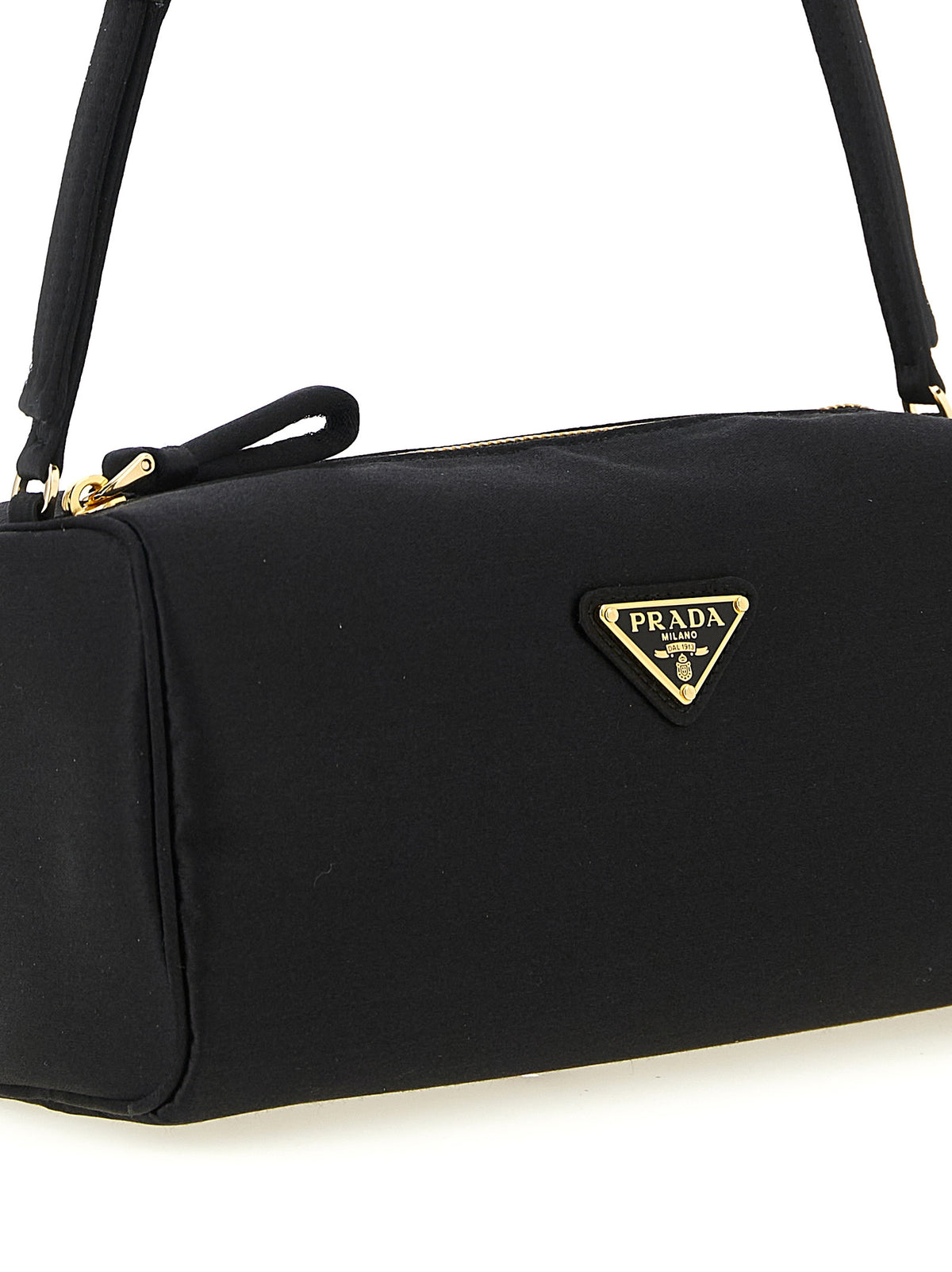 Prada Black Viscose Shoulder Women's Bag