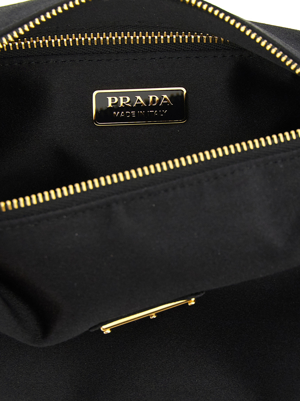 Prada Black Viscose Shoulder Women's Bag