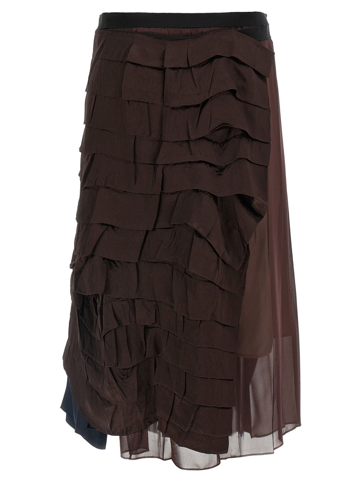 Prada Multicolor Silk Midi Women's Skirt