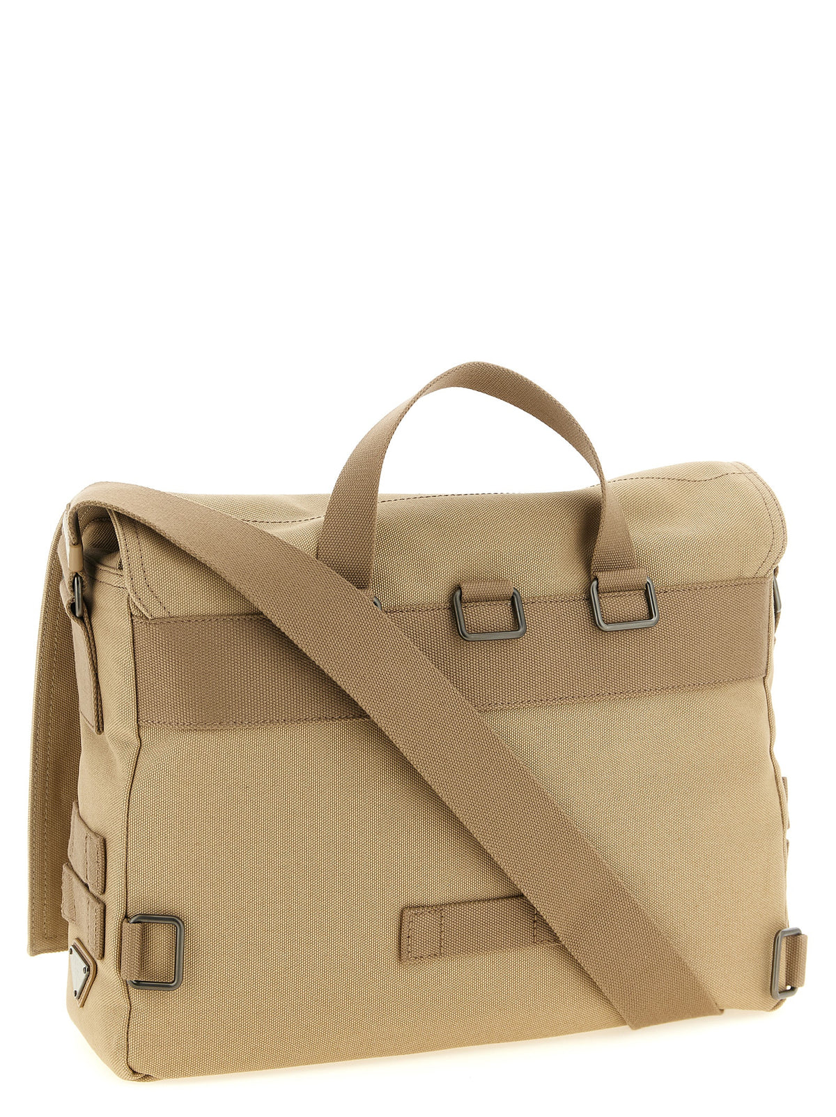 Prada Beige Cotton Crossbody Men's Bag