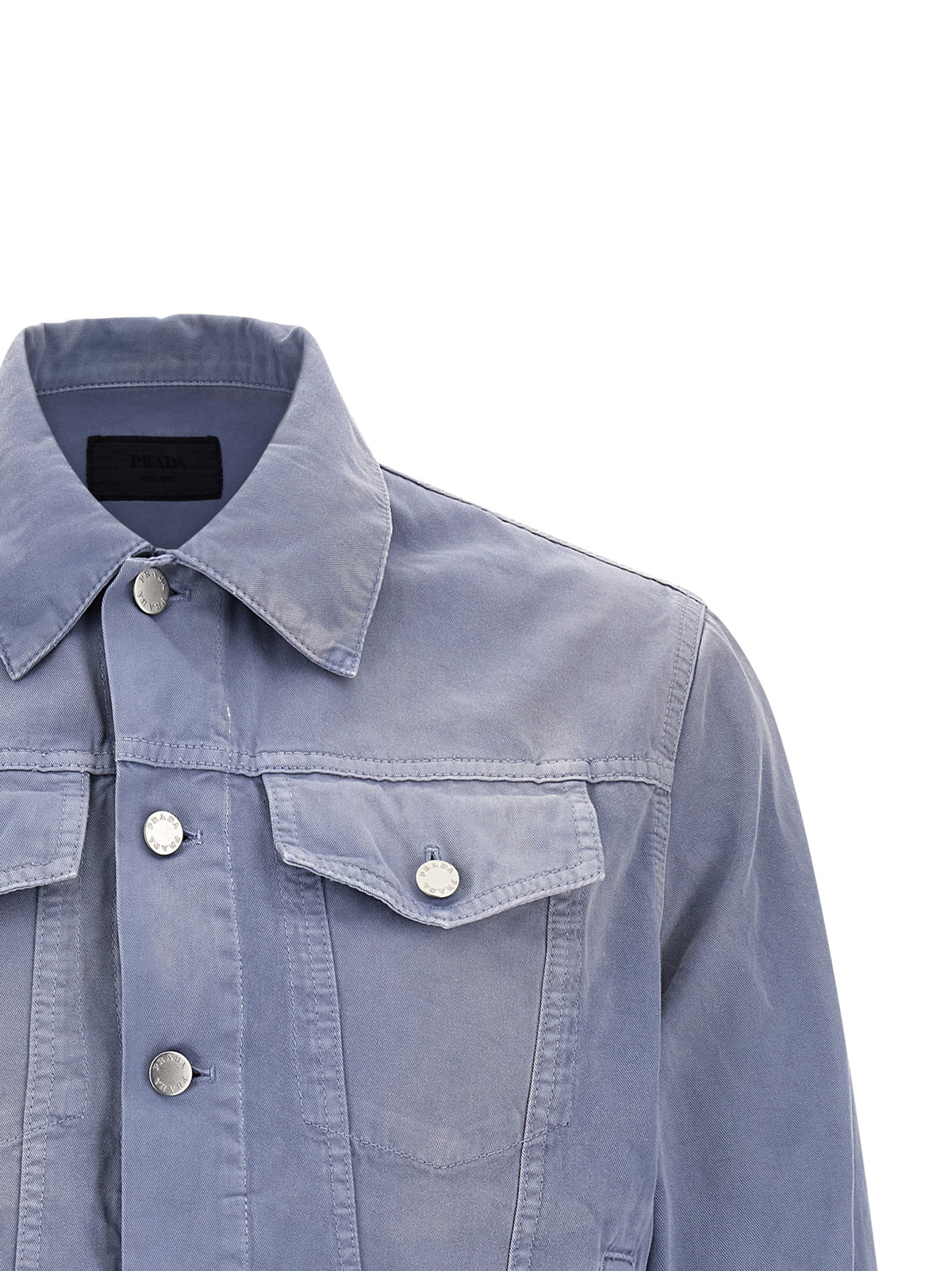Prada Blue Cotton Denim Men's Jacket