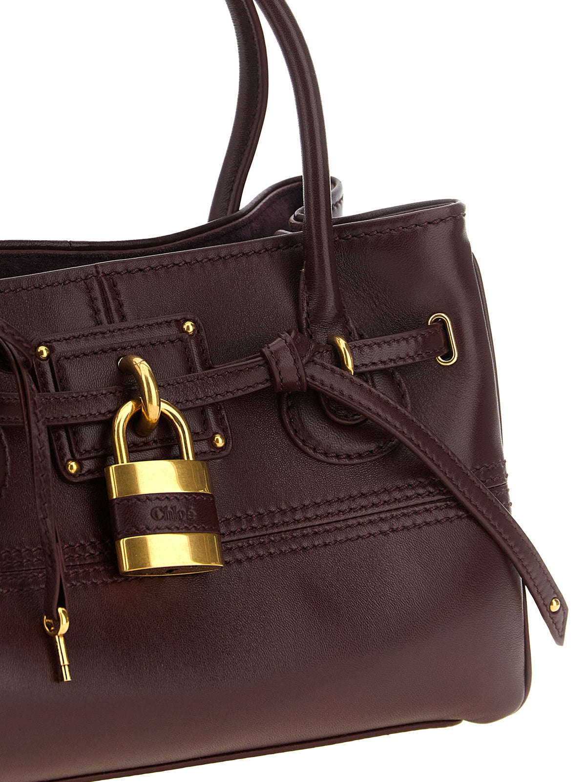 Chloé Bordeaux Lamb Leather Shoulder Women's Bag