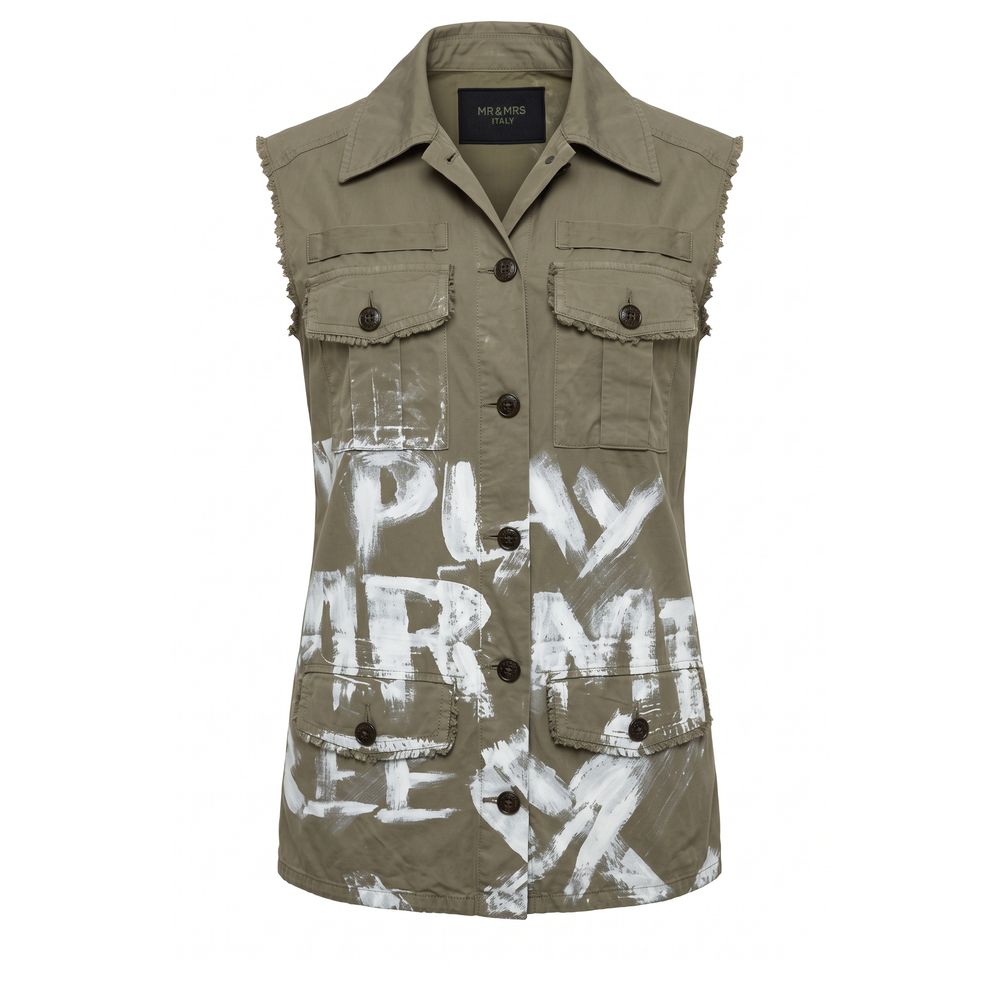 Mr&Mrs Italy Green Cotton Women Women's Jacket