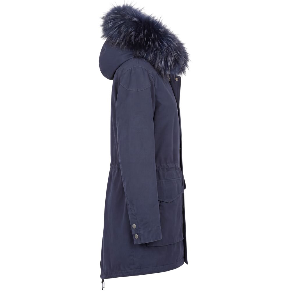 Mr&Mrs Italy Blue Cotton Women's Women's Jacket