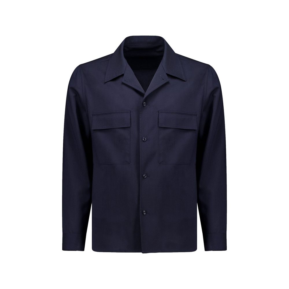 Autore Navy Blue Virgin Wool Men's Jacket