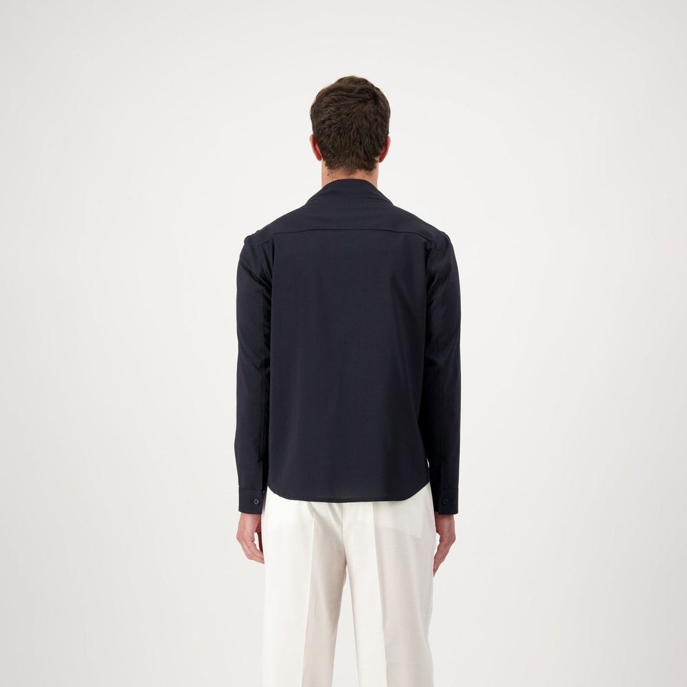 Autore Navy Blue Virgin Wool Men's Jacket