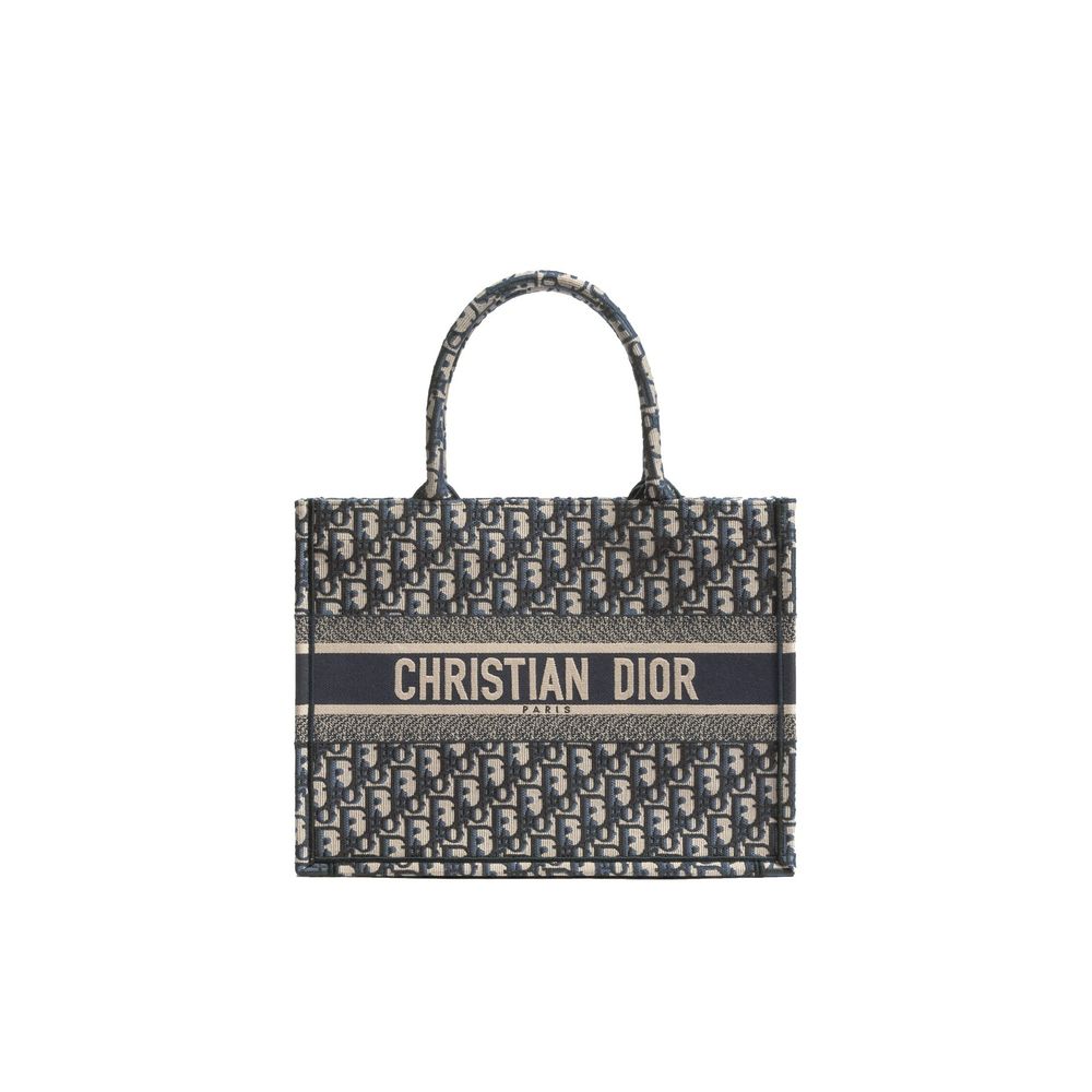 Dior Blue Cotton Tote Women's Bag