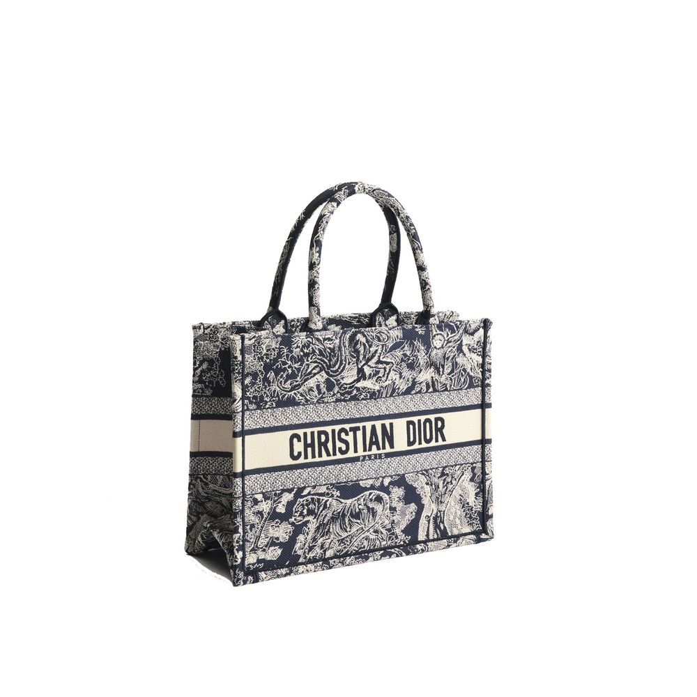 Dior Blue Cotton Tote Women's Bag
