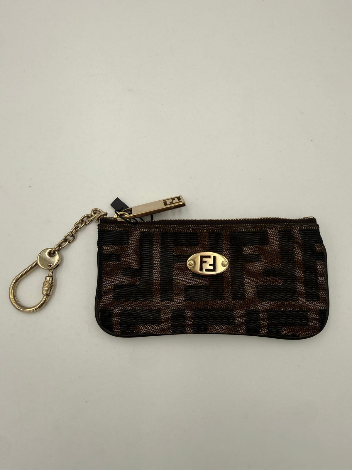 Fendi FENDI FF Coin Purse/Card Holder with Women's Chain (Pre-Owned)