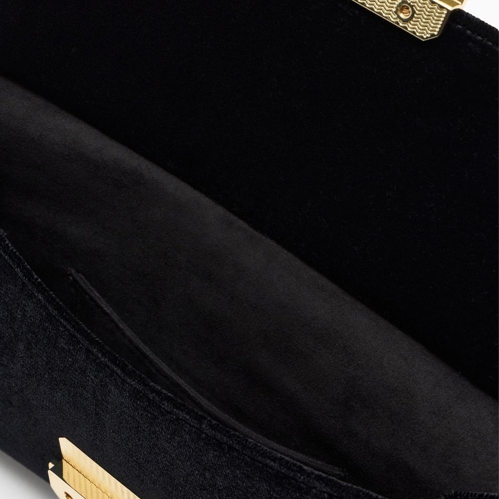 Emporio Armani Black Polyester Clutch Women's Bag