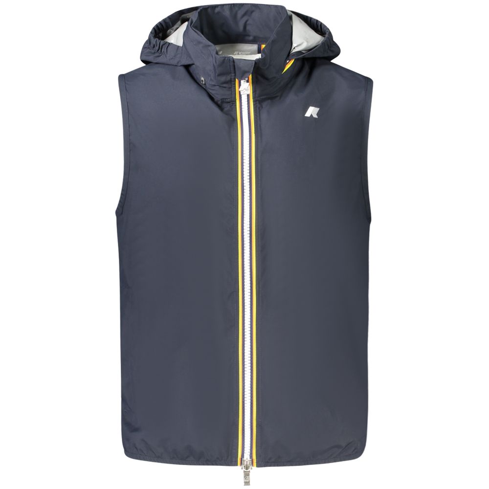K-WAY Blue Polyester Men Sleeveless Men's Jacket