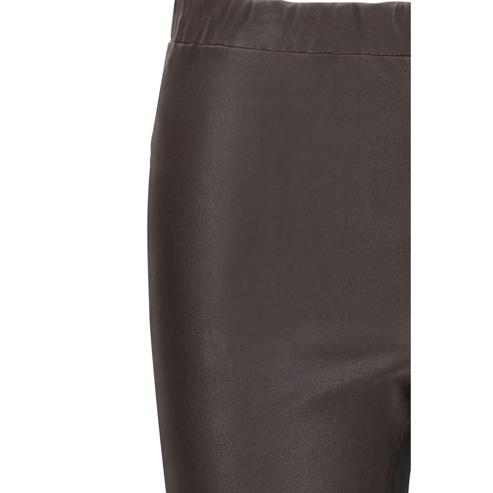 Arma Brown Leather Women's Pants