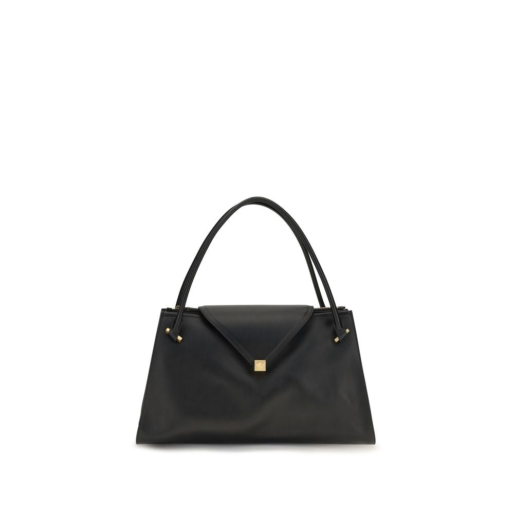 Versace Black Calf Leather Bos Taurus Shoulder Women's Bag