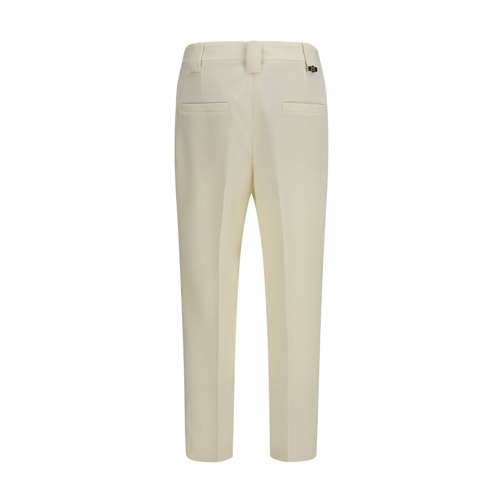 Versace Beige Wool Oves Aries Cropped Women's Pants