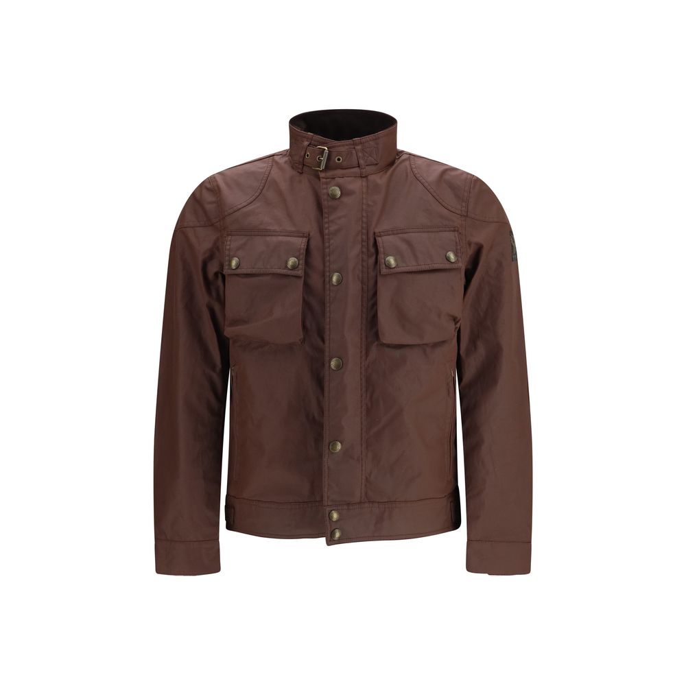 Belstaff Brown Cotton Full-Length Men's Jacket