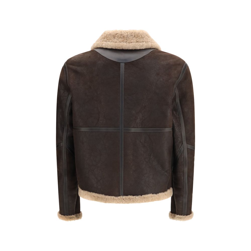 Belstaff Brown Lamb Leather Full-Length Men's Jacket