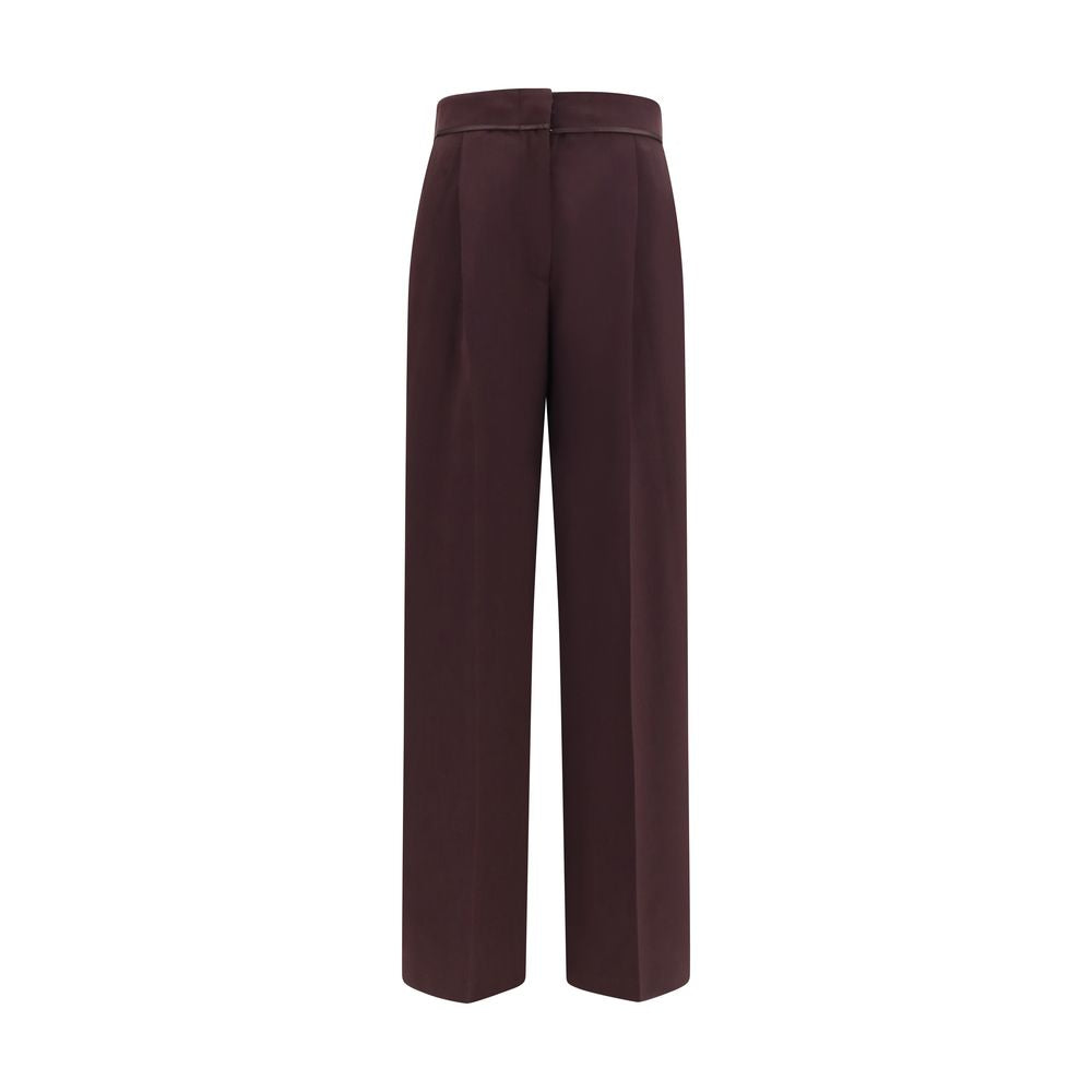 Forte_Forte Purple Polyester Casual Women's Pants