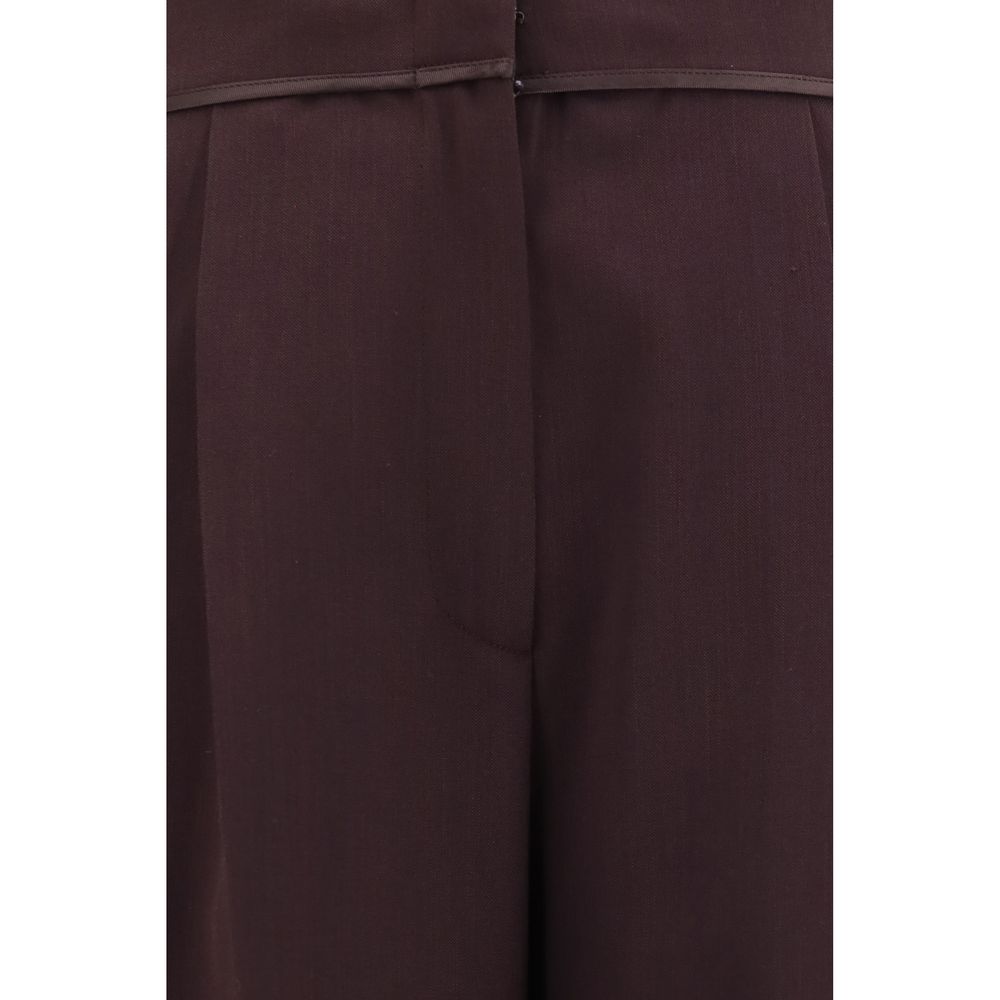 Forte_Forte Purple Polyester Casual Women's Pants