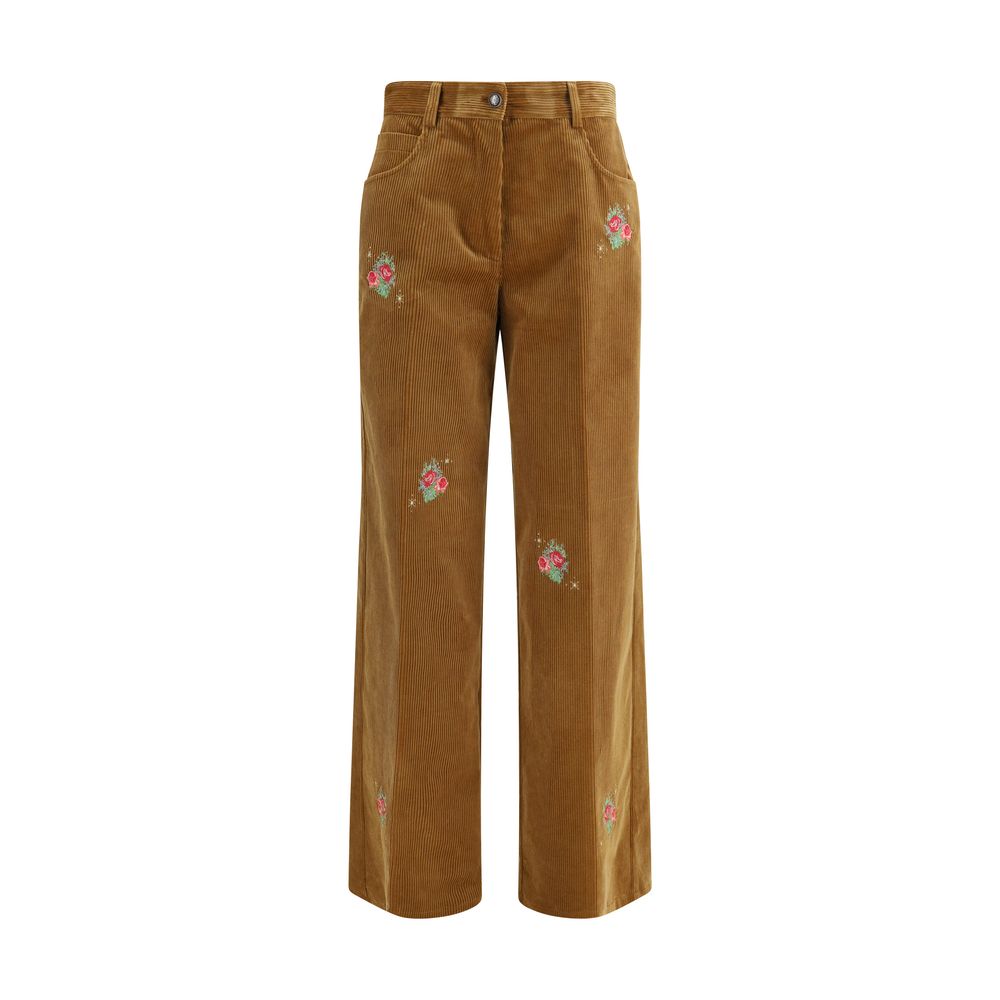 Forte_Forte Brown Cotton Casual Women's Pants
