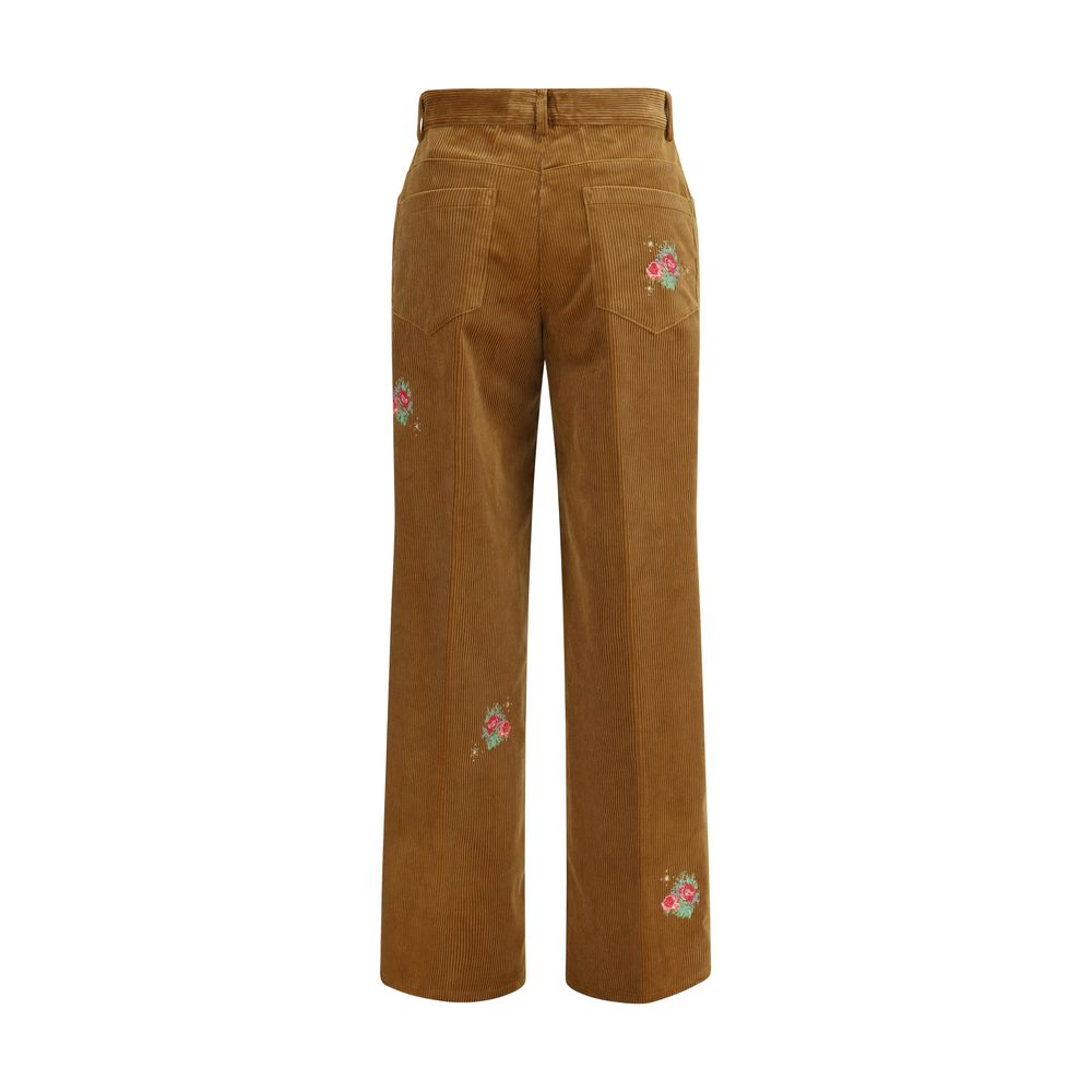 Forte_Forte Brown Cotton Casual Women's Pants