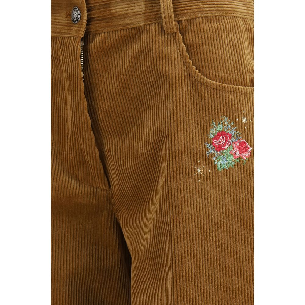 Forte_Forte Brown Cotton Casual Women's Pants