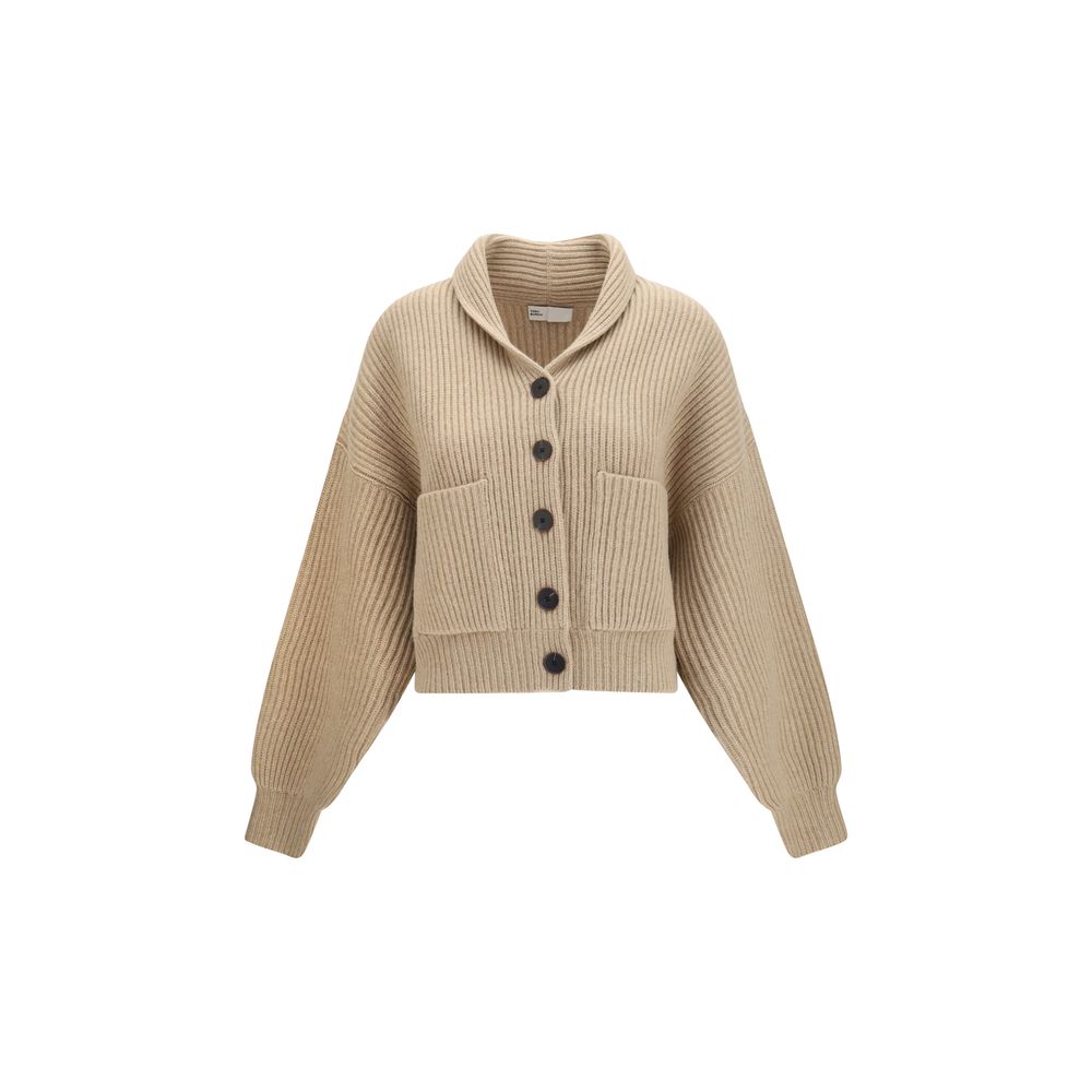 Tory Burch Beige Wool Oves Aries Women's Cardigan