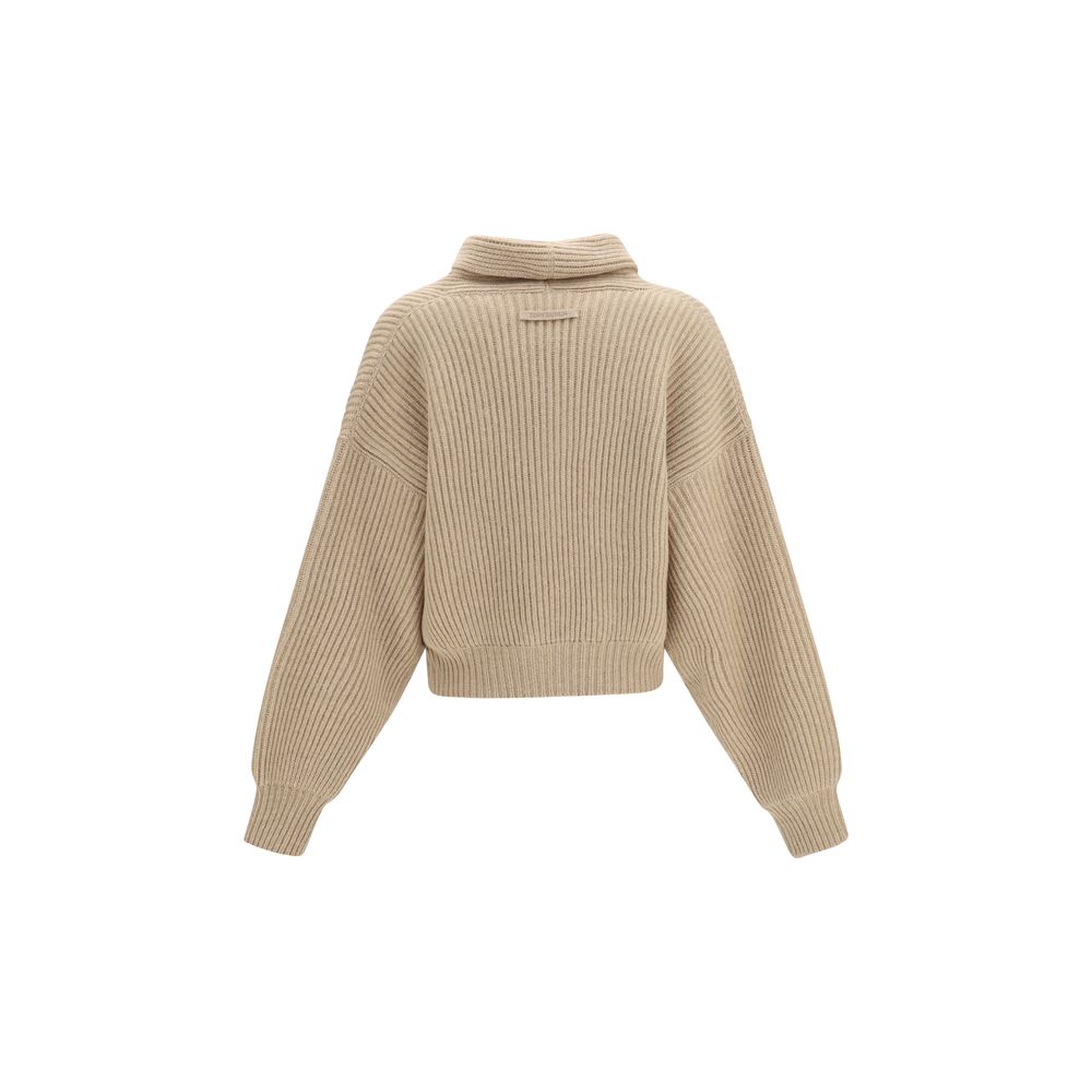 Tory Burch Beige Wool Oves Aries Women's Cardigan