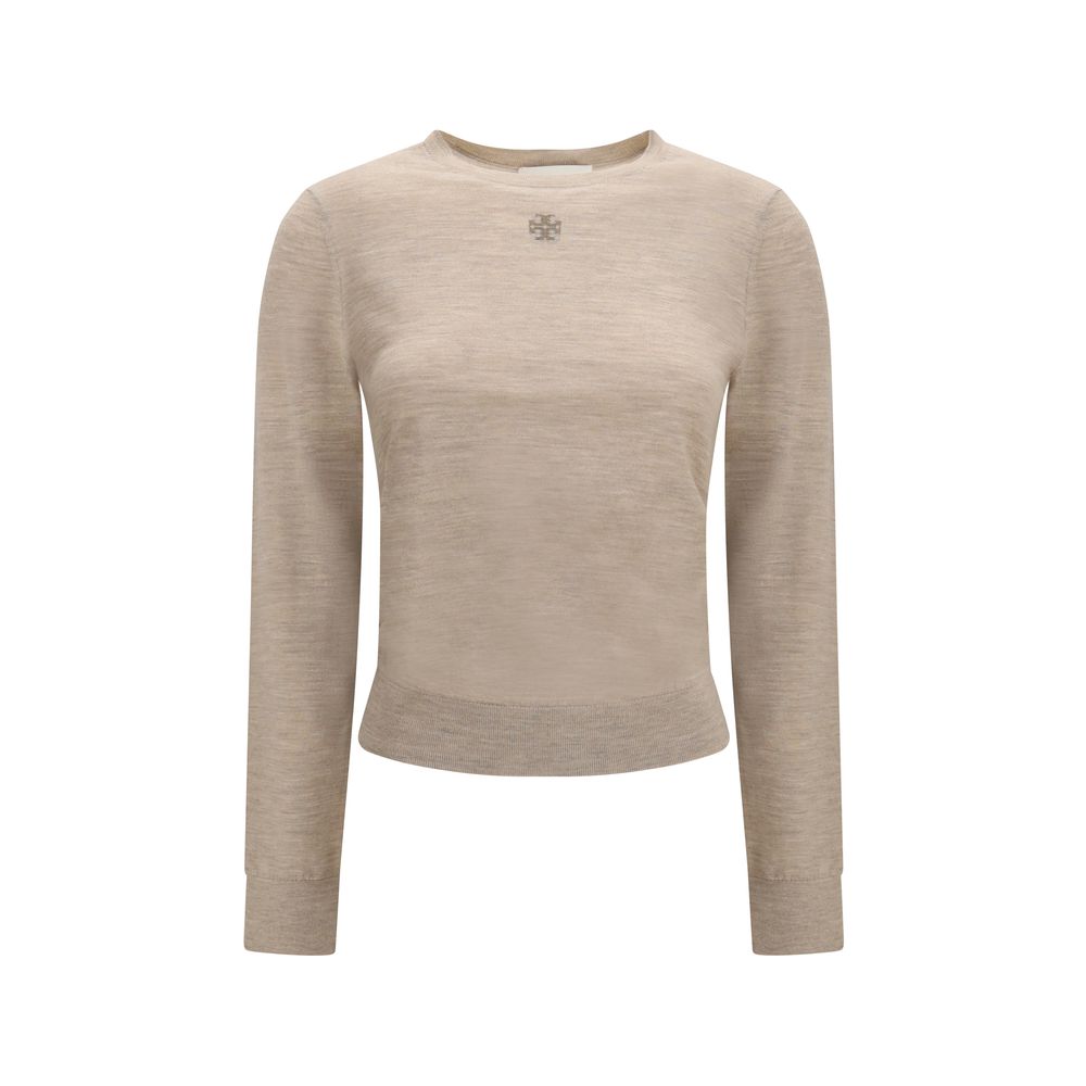 Tory Burch Beige Wool Oves Aries Women's Sweatshirt