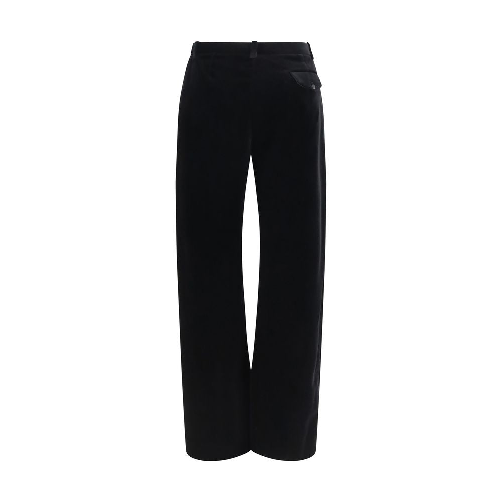 Khaite Black Viscose Casual Women's Pants