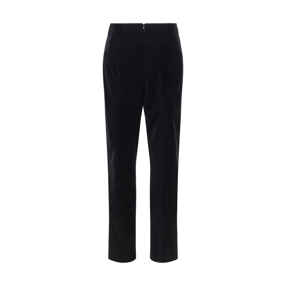 Khaite Black Cotton Casual Women's Pants