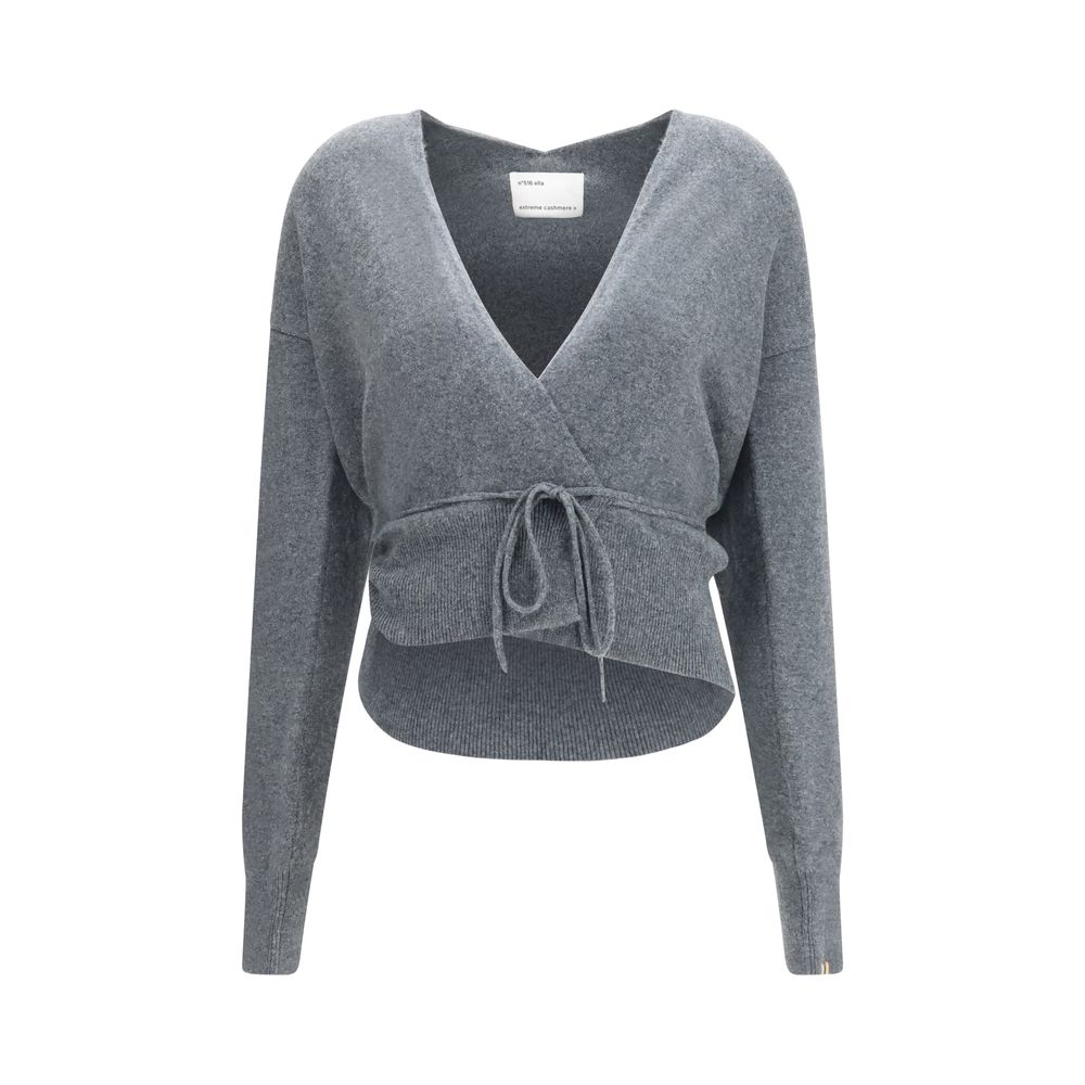 Extreme Cashmere Gray Cashmere Women's Cardigan