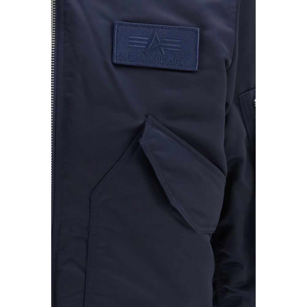 ALPHA INDUSTRIES Blue Nylon Men's Bomber