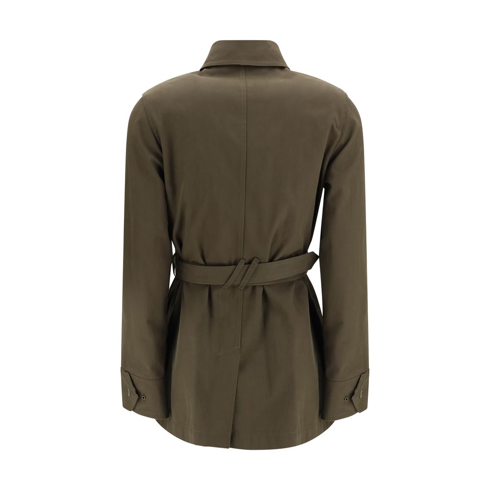 Burberry Bicolor Cotton Full-Length Women's Jacket