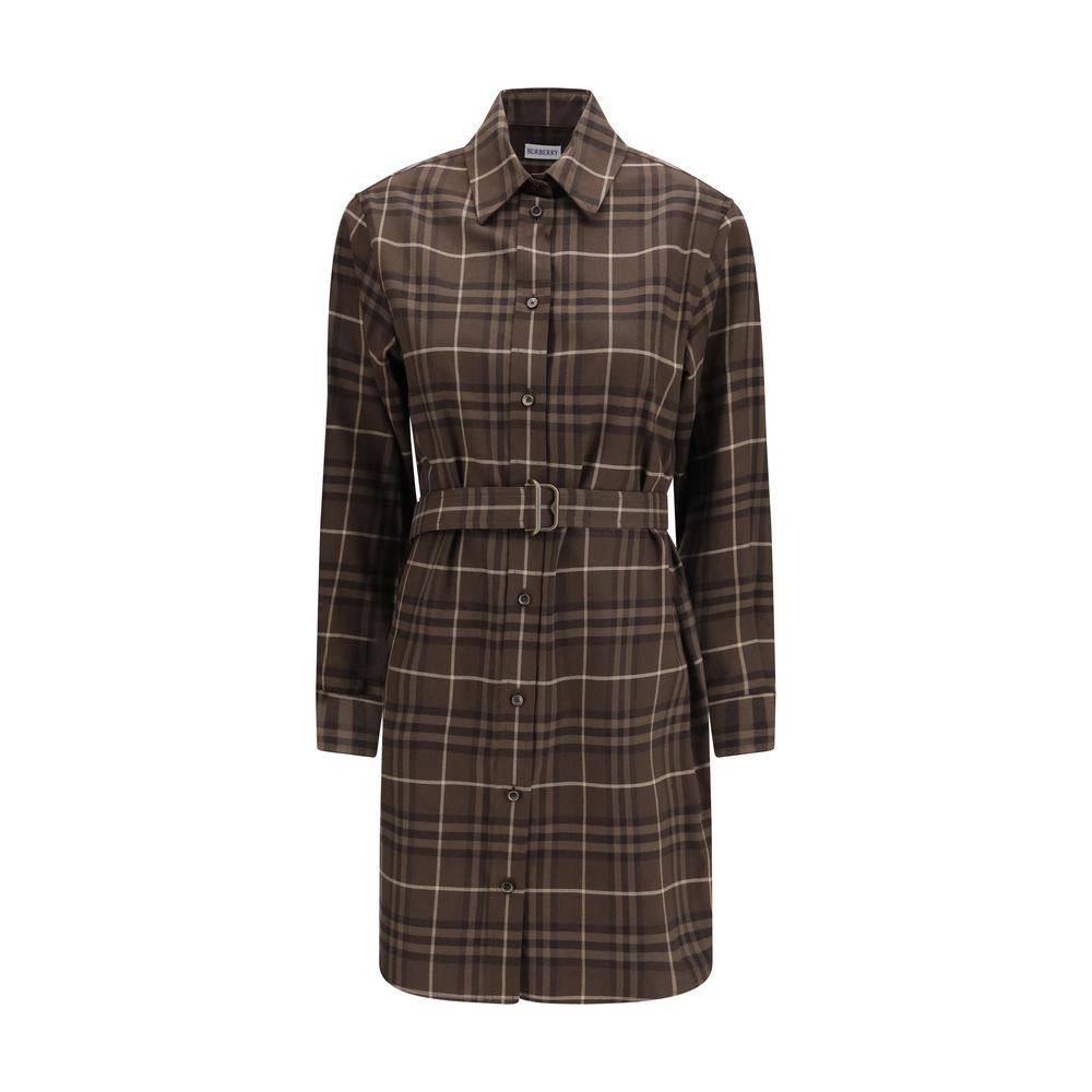 Burberry Brown Cotton Casual Women's Dress
