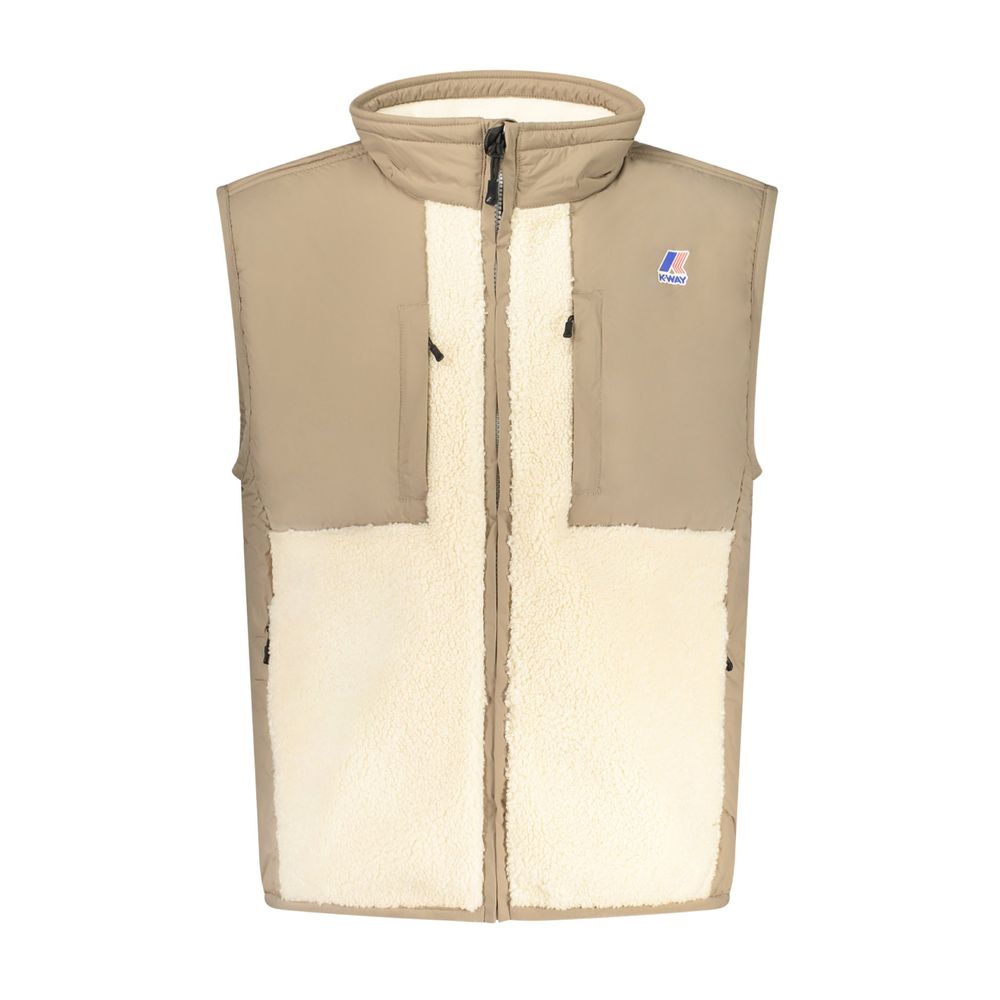 K-WAY Beige Polyamide Men Men's Jacket