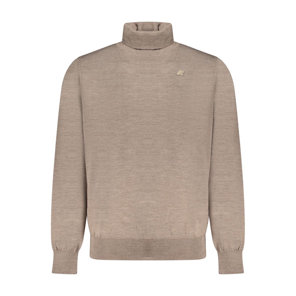 K-WAY Brown Wool Men Men's Sweater