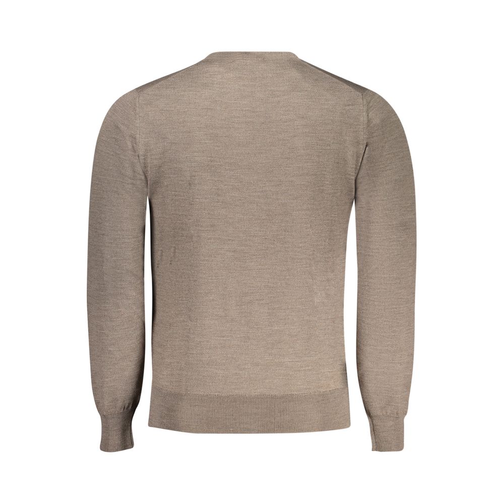 K-WAY Brown Wool Men Men's Sweater