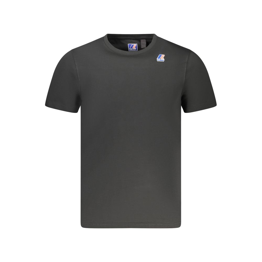 K-WAY Black Cotton Men Men's T-Shirt