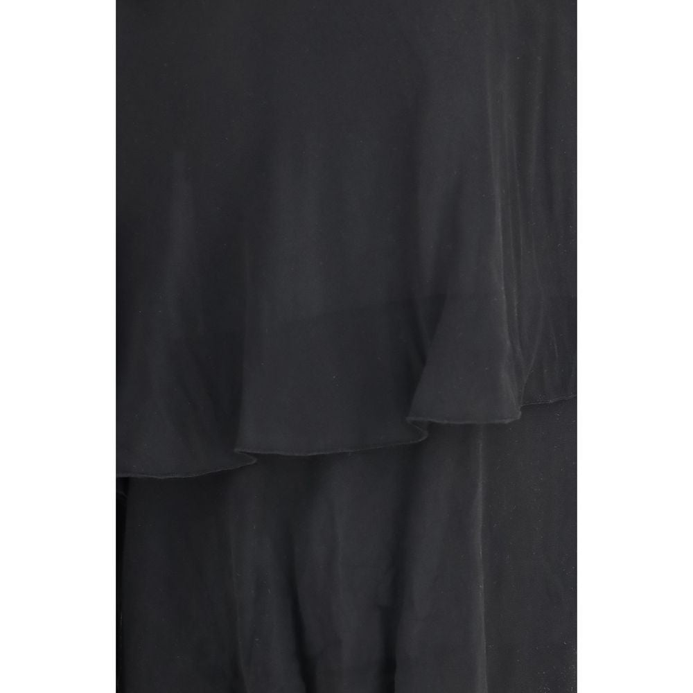 Valentino Garavani Black Silk Casual Women's Pants
