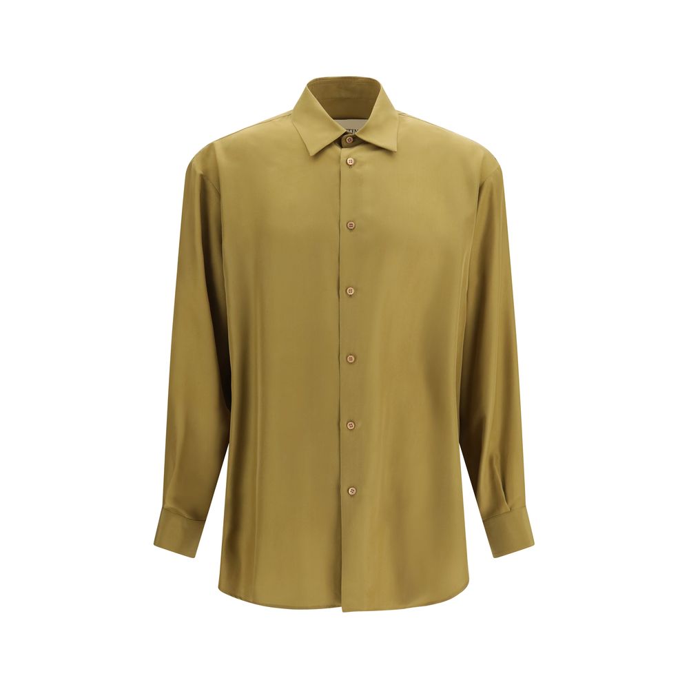 Valentino Garavani Beige Silk Dress Men's Shirt