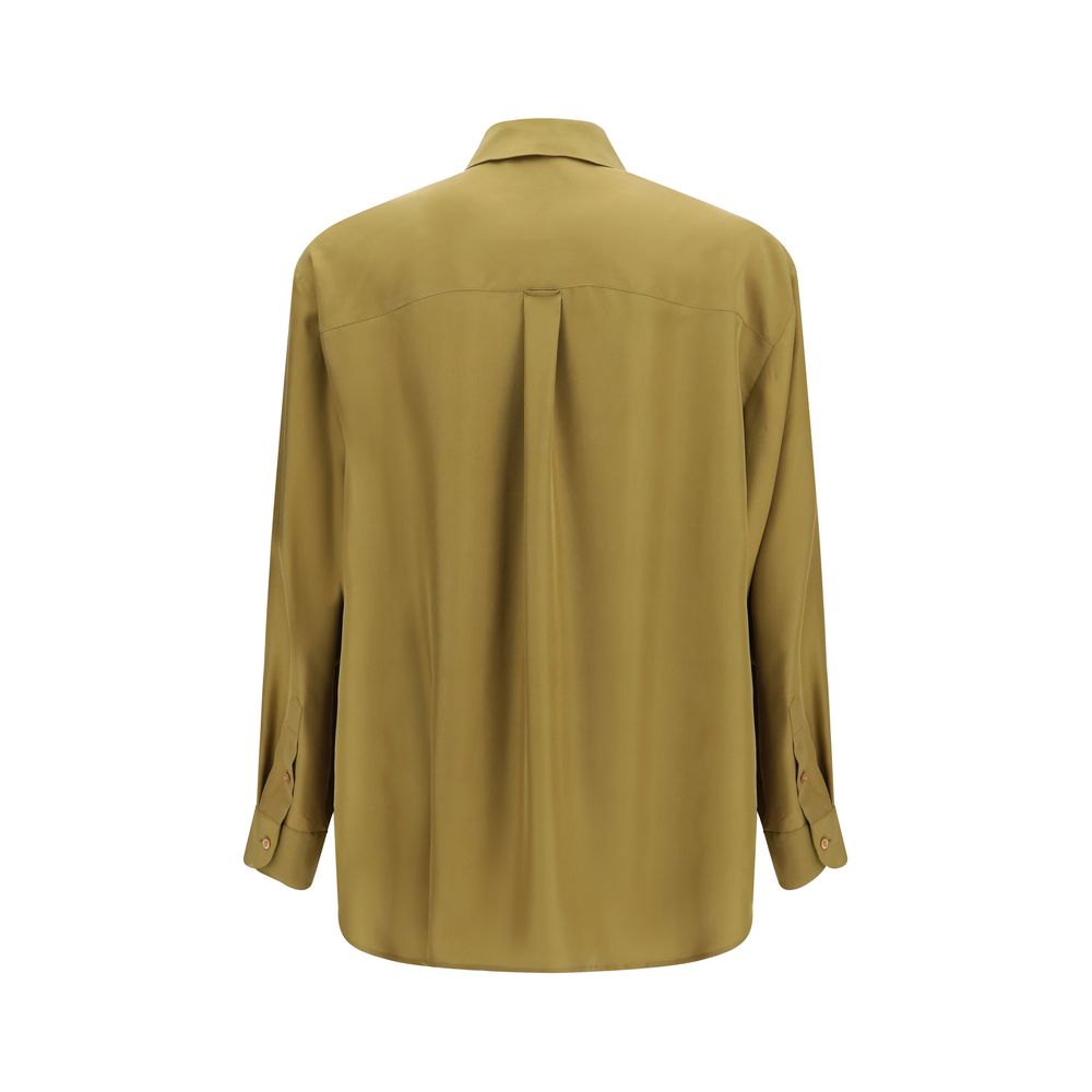 Valentino Garavani Beige Silk Dress Men's Shirt