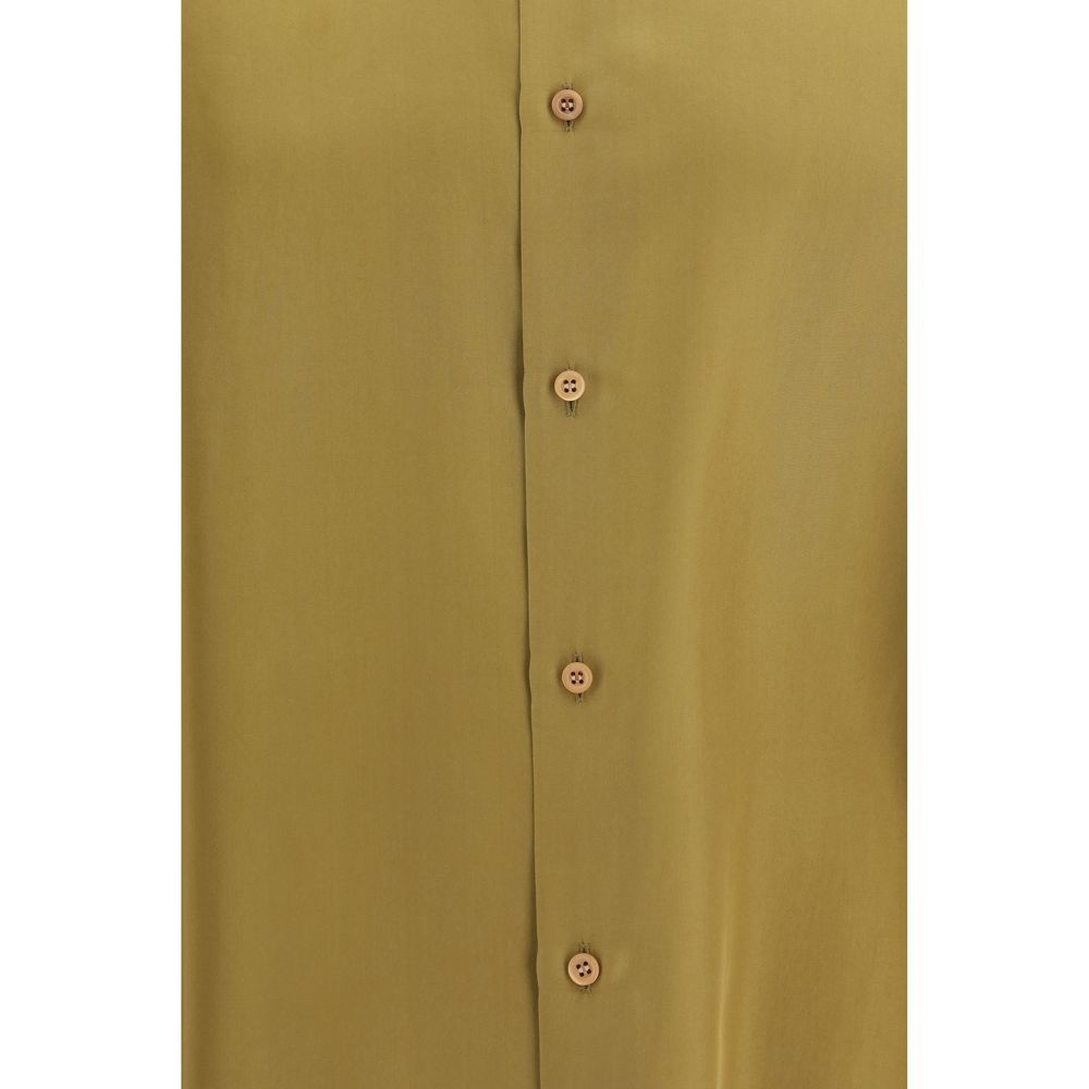Valentino Garavani Beige Silk Dress Men's Shirt