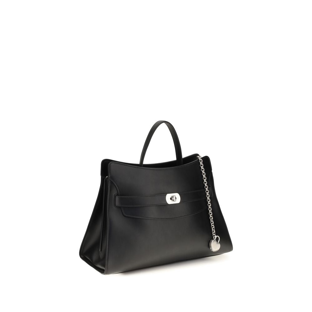 Alexander McQueen Black Calf Leather Bos Taurus Shoulder Women's Bag