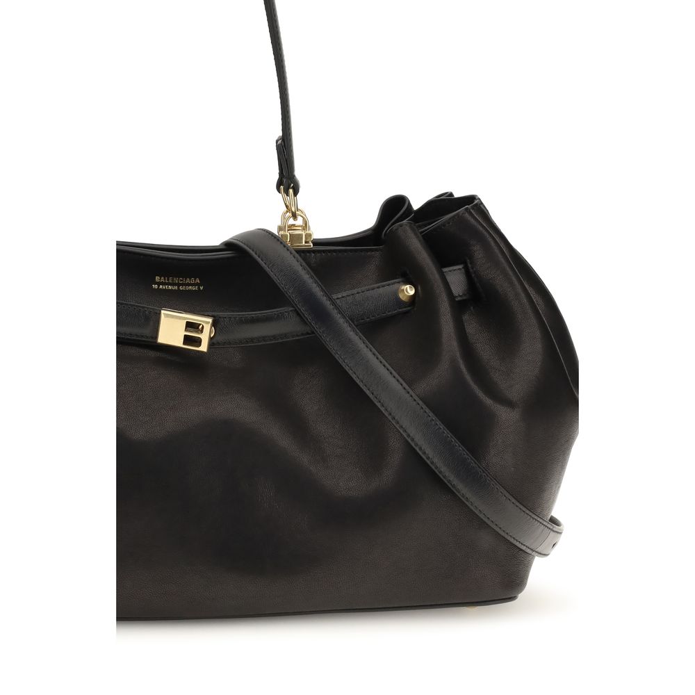 Balenciaga Black Calf Leather Bos Taurus Shoulder Women's Bag