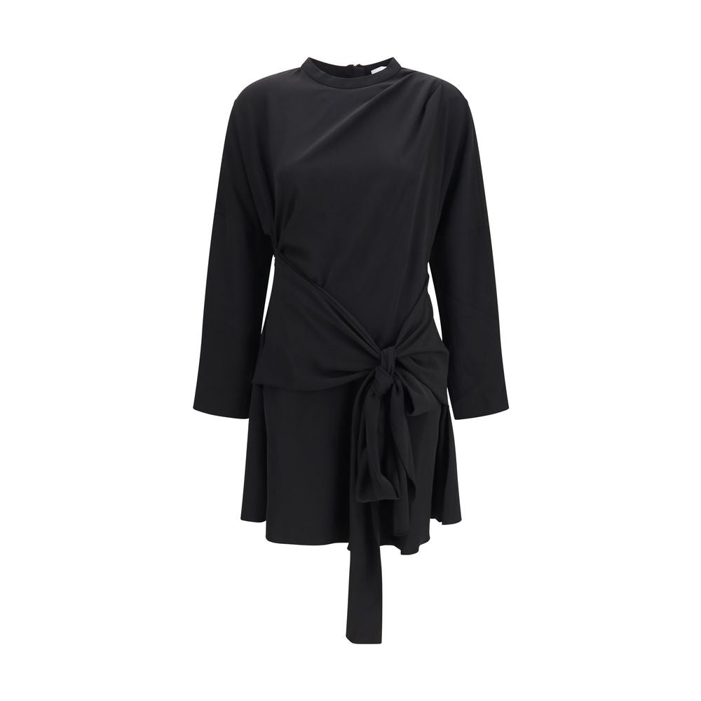Ganni Black Recycled Polyester Cocktail Women's Dress
