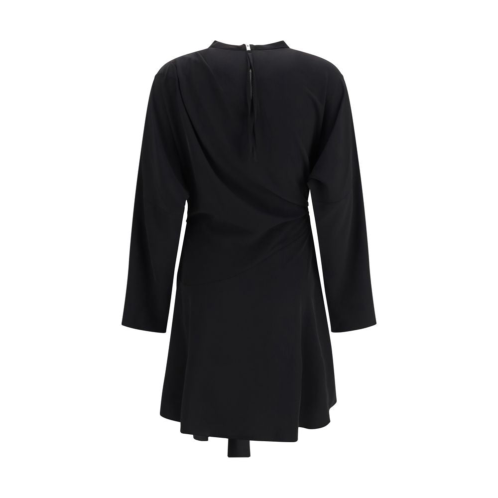 Ganni Black Recycled Polyester Cocktail Women's Dress