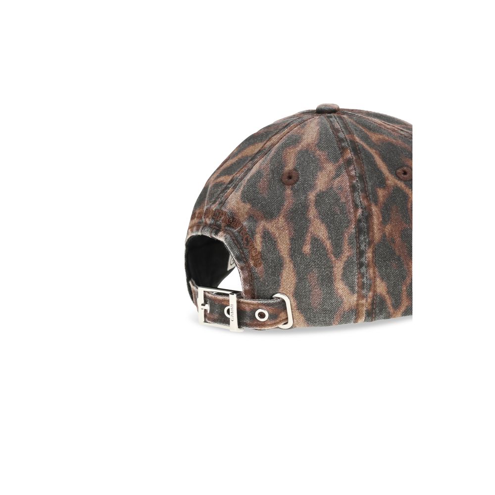 Ganni Brown Cotton Cap (Baseball Women's Hat)
